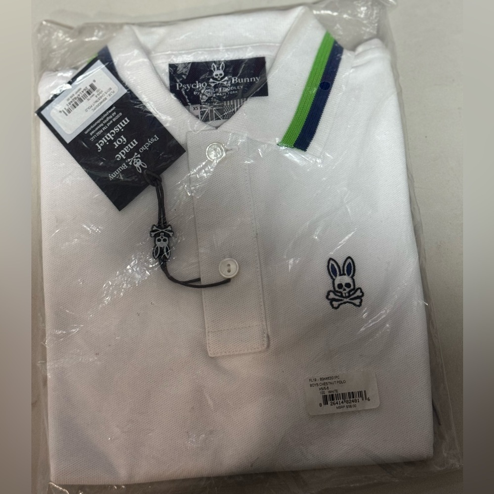 Psycho Bunny White Polo Shirt